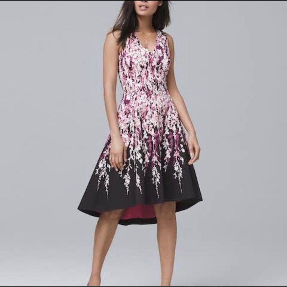 White House Black Market Floral Fit & Flare Dress